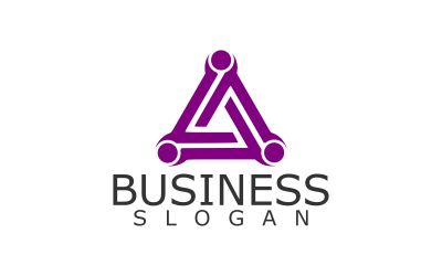 Szablon logo kreatywnego projektowania trójkąta