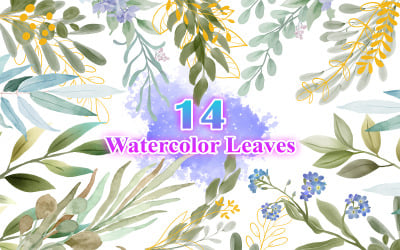 Aquarellblätter, Aquarellblätter Illustration