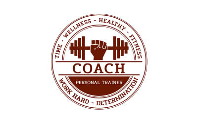 Coach Fitness Logo Template