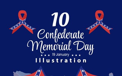10 Confederate Memorial Day-illustratie