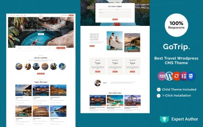 GoTrip - Motyw WordPress na temat wycieczek, podróży i turystyki Elementor