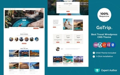 GoTrip - Tema WordPress de turismo, viagens e turismo Elementor