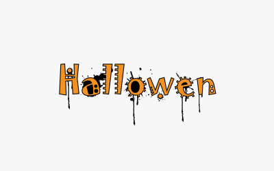 Halloweenowy projekt graficzny wektor