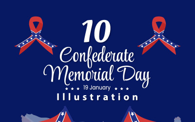 10 Illustrazione del giorno della memoria confederato
