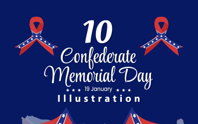 10 ilustración del día conmemorativo confederado