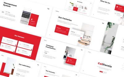 Kalifornijski profil firmy Szablon PowerPoint