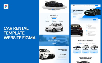 Modello di noleggio auto Sito Web Figma