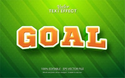 Objectif - Effet de texte modifiable, style de texte sport et dessin animé, illustration graphique