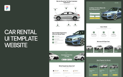 Site Web de modèle d&amp;#39;interface utilisateur de location de voiture