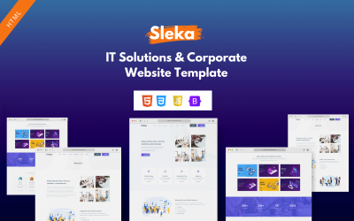 Sleka - ИТ-решения и шаблон корпоративного сайта
