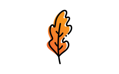 Herfstblad logo sjabloon. Vector illustratie.V1