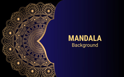 Kına, Mehndi, dövme, dekorasyon arka planı için mandala şeklinde dairesel desen