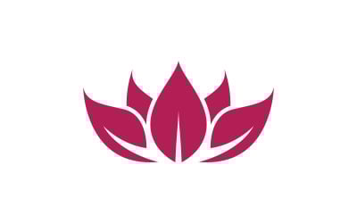 美丽莲花标志模板。矢量图。 V4