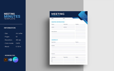 Modèle de suivi des minutes de réunion