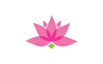 Modello di logo del fiore di loto di bellezza. Illustrazione vettoriale. V2