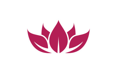 Modello di logo del fiore di loto di bellezza. Illustrazione vettoriale. V4