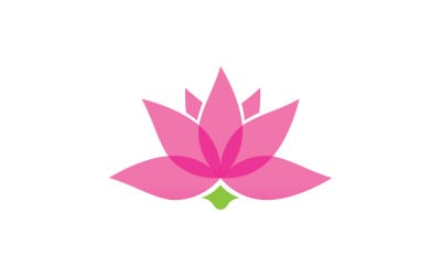 Modelo de logotipo de flor de lótus de beleza. Ilustração vetorial. V2
