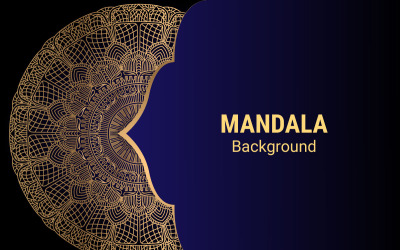 ornemental en fond de mandala de couleur dorée