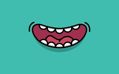 Tecknad glad monster karaktär. Vektorillustration V1