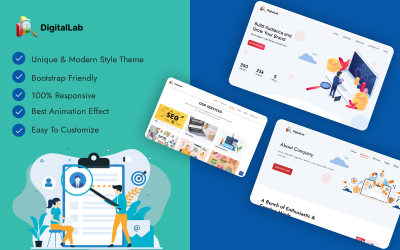 DigitalLab - HTML-Design des IT-Lösungsunternehmens