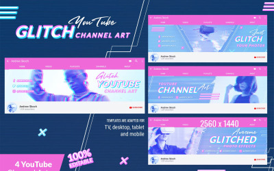Glitch YouTube Channel Art