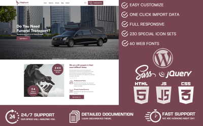 Helphand - Motyw WordPress na usługi pogrzebowe i cmentarze