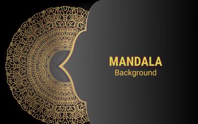 luxury ornamental mandala design background in gold color