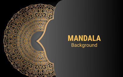 luxusní dekorativní mandala design pozadí ve zlaté barvě