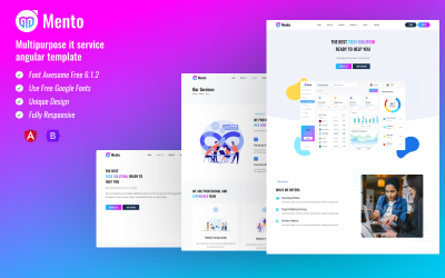 Mento - BT Çözümleri ve İş Danışmanlığı Angular Web Sitesi Şablonu