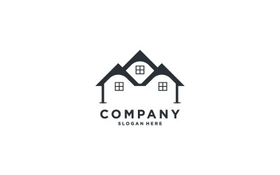 Modèle de conception de logo de propriété immobilière