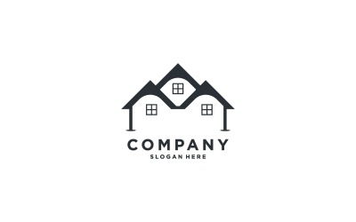 Modello di progettazione del logo della proprietà immobiliare