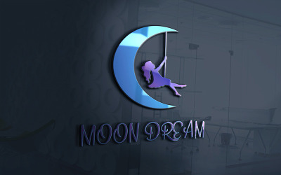 Plantilla de logotipo de sueño de luna Muebles hermosos