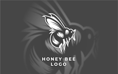plantilla de logotipo de vector de abeja de miel