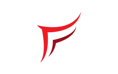 F-Brief-Logo-Vorlage. Vektor-Illustration. V4