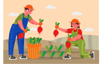 Landwirtschaft Beruf Hintergrund Illustration