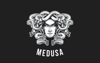 Medusa logotyp grafisk mall