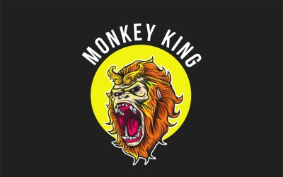 Modèle de logo graphique Monkey King