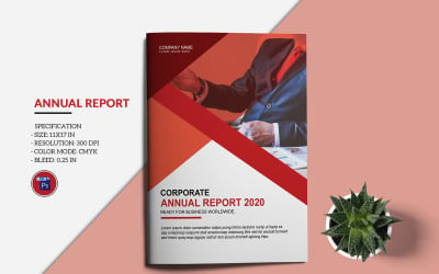Annual Report Template, Photoshop and Ms Word Template