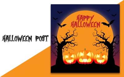Ilustración de diseño de calabaza de miedo de feliz halloween