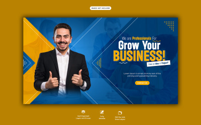 Modèle de bannière Web d'entreprise d'agence de marketing numérique