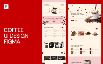 Modèle Figma de conception d'interface utilisateur de café