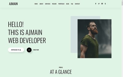 Ajmain – персональний шаблон React Portfolio