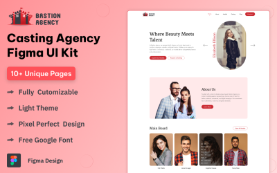 Bastion - Casting Agency Website Figma UI Kit