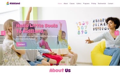 Kidsland - Kindergarten HTML5 målsidamall