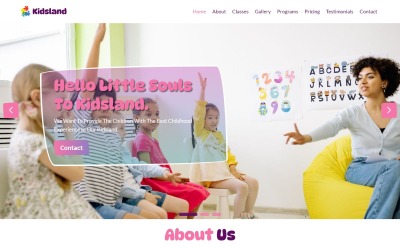Kidsland - Modelo de página de destino HTML5 do jardim de infância