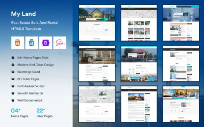 Myland - HTML-Vorlage für Verkauf und Vermietung von Immobilien