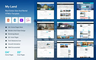 Myland - Modèle HTML de vente et de location de biens immobiliers