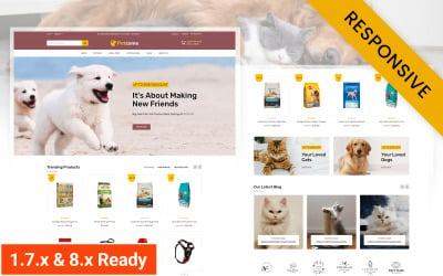 Petcome - Tienda de alimentos y accesorios para mascotas Responsive Theme Prestashop