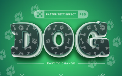 Dog - Editable Text Effect, Font Style, Design Illustration