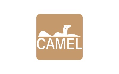 Icono de camello y plantilla vectorial de símbolo Ilustración 13